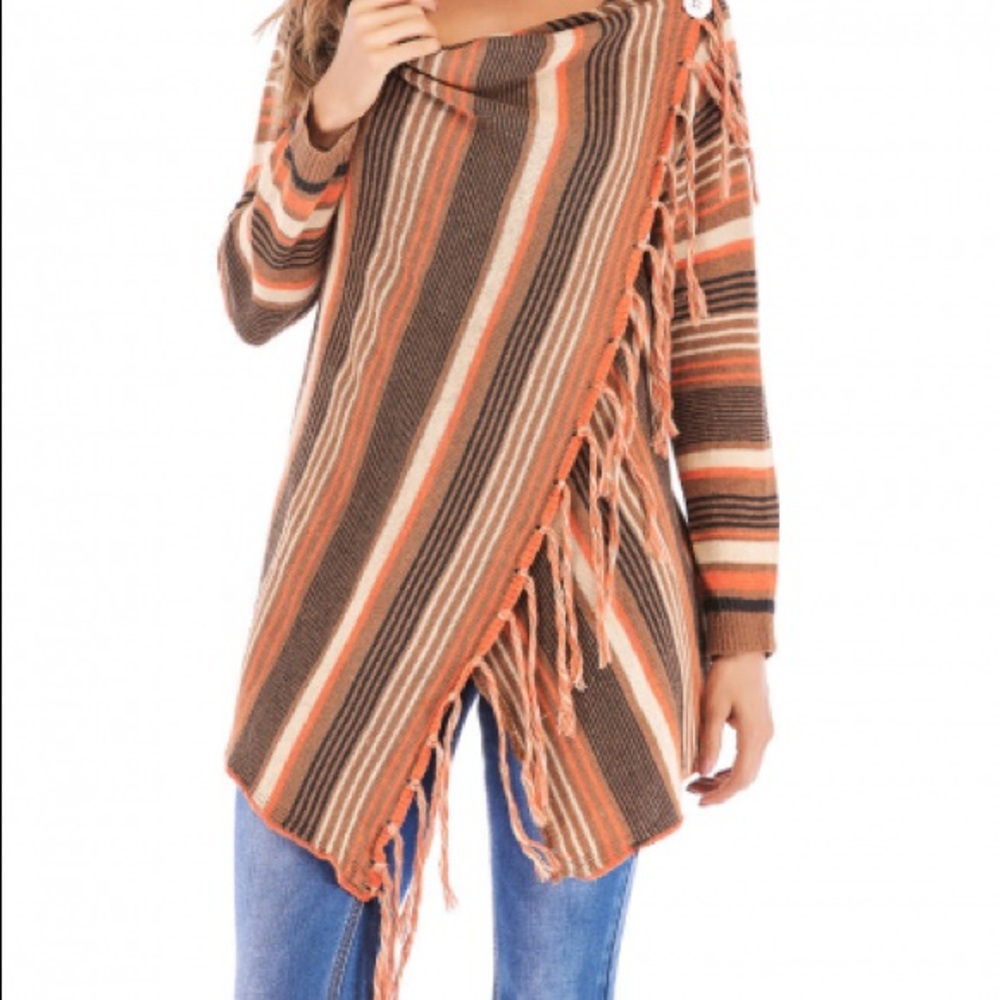 Beautiful fall sweater/wrap - Picture 2 of 3